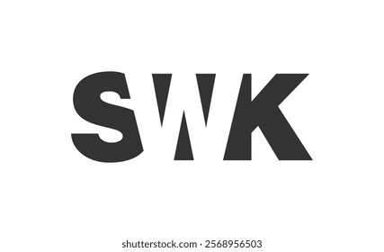 SWK logo design. Initial letter S W K bold font style for tech startups, consulting, corporate branding. Creative company name, headlines typography identity, trendy logotype. Vector illustration.