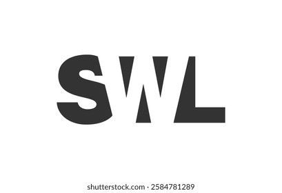 SWL logo design. Initial letter S W L bold font style for tech startups, consulting, corporate branding. Creative company name, headlines typography identity, trendy logotype. Vector illustration.