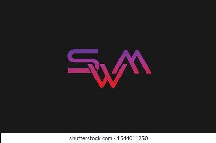 SWM letter Logo Design Template Vector