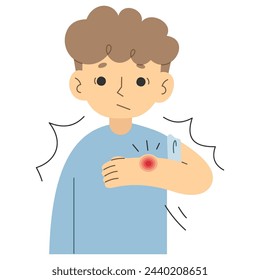 Hinchado 2 lindo sobre un fondo blanco, ilustración vectorial.