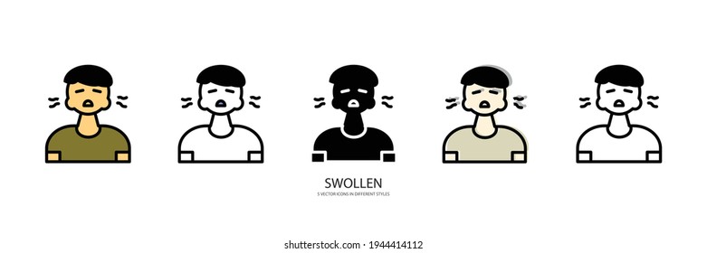 Swollen Foot Vector Type Icon