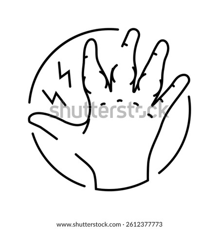 swollen joints disease symptom line icon vector. swollen joints disease symptom sign. isolated contour symbol black illustration