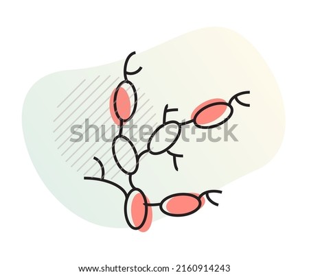 Swollen Lymph Node- Stock Icon as EPS 10 File