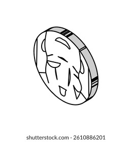 swollen lymph nodes disease symptom isometric icon vector. swollen lymph nodes disease symptom sign. isolated symbol illustration