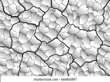 swollen peeling old plaster wall with cracks and chips seamless pattern