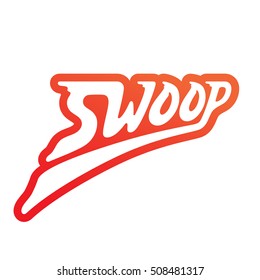 Swoop vector logo design. Lettering vector logo. Calligraphic logotype design