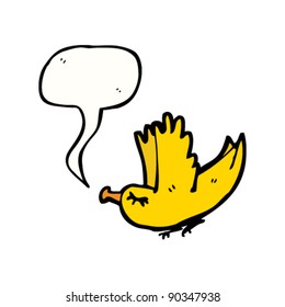 swooping bird singing cartoon