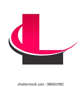 Swoosh Alphabet Icon L