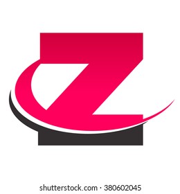 Swoosh Alphabet Icon Z