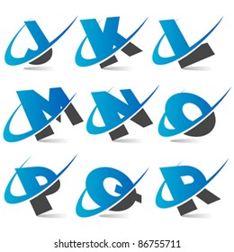 Swoosh Alphabet Logo Set 2