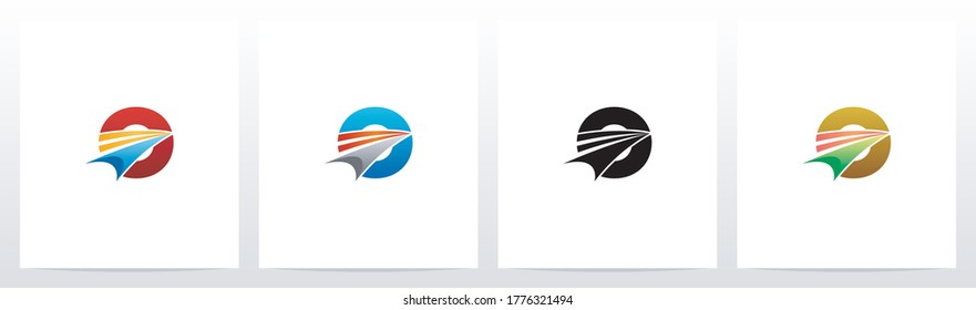 Swoosh Arrow On Letter Logo Design O  