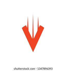 Swoosh Arrow Up Simple Logo Vector