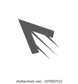 swoosh arrow up simple logo vector