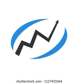 swoosh and arrow vector logo.