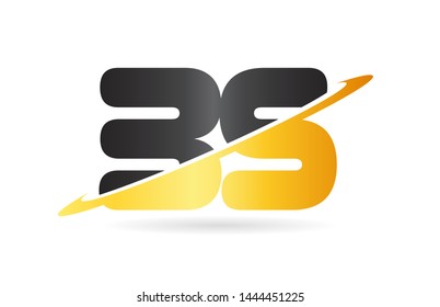 swoosh BS B S yellow black alphabet letter combination suitable as a logo icon design for a company or business