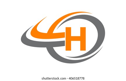 swoosh Center Letter H