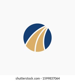 Swoosh in circle for Finance Logo Template Illustration Design. The logo can be used for business consulting and financial companies. Road Symbol & Icon Vector Template - Vector