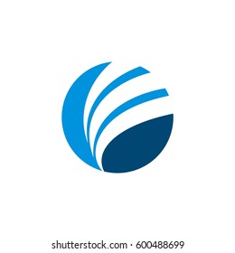 Swoosh in Circle for Finance Logo Template Illustration Design. Vector EPS 10.