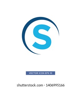 swoosh circle icon vector illustration 