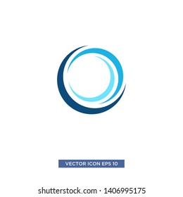 swoosh circle icon vector illustration 