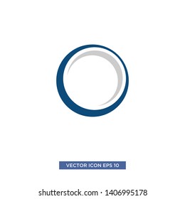 swoosh circle icon vector illustration 