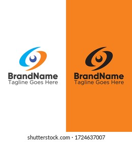 swoosh circle logo vector illustration eps 10