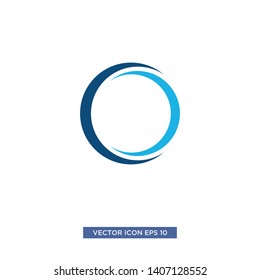 swoosh circle vector illustration template