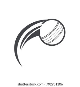 Swoosh Cricket Ball Logo Icon