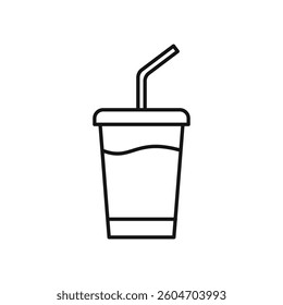 Swoosh Cup icon isolated. simple vector icon on white background