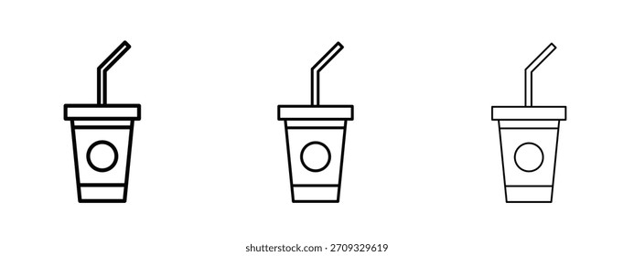 Signo de estilo lineal del icono de la Copa Swoosh para el concepto móvil y el Diseño web.