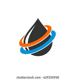 Swoosh Drop Water Logo Template Illustration Design. Vector EPS 10.