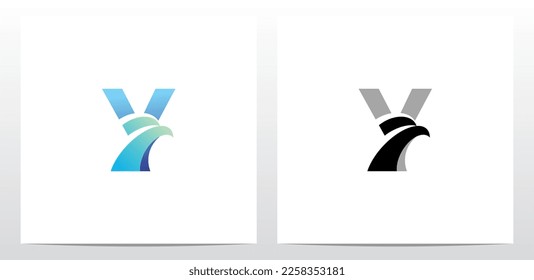 Adler-Kopf-On-Letter-Logo-Design Y