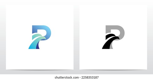 Swoosh Eagle Head On Letter Logo Design P