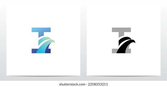 Swoosh Eagle Head On Letter Design I
