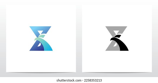 Swoosh Eagle Head On Letter Logo Design X