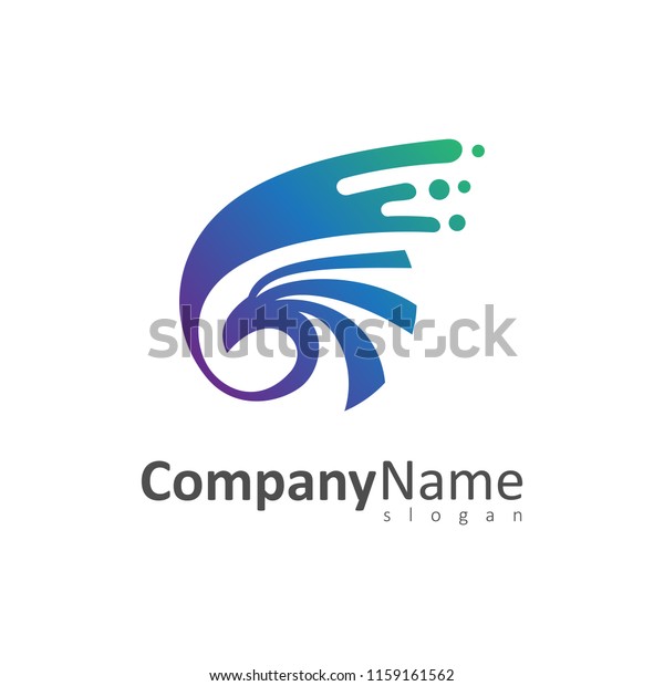 Swoosh Eagle Logo Template Stock Vector (Royalty Free) 1159161562 ...