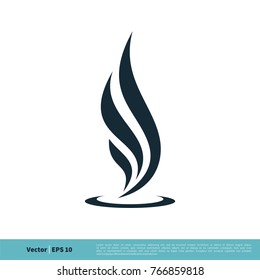 Swoosh of Fire Icon Vector Logo Template Illustration Design. Vector EPS 10.