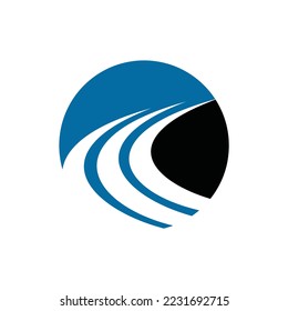 swoosh globe 3 logo template