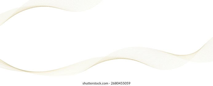 Swoosh golden lines for certificate, presentation or banner border