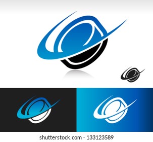 Swoosh Hockey Puck Logo Icon