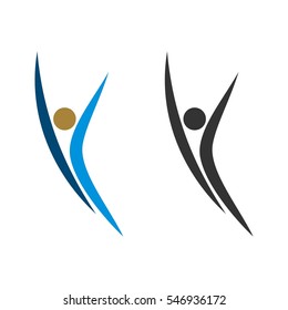 Swoosh of Human Figure Logo Template Illustration Design. Vector EPS 10.
