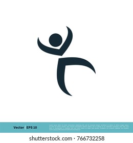 Swoosh Human Shape, Human Figure Icon Vector Logo Template Illustration Design. Vector EPS 10.