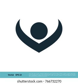 Swoosh Human Shape, Human Figure Icon Vector Logo Template Illustration Design. Vector EPS 10.