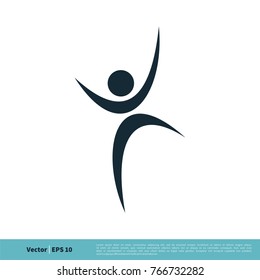 Swoosh Human Shape, Human Figure Icon Vector Logo Template Illustration Design. Vector EPS 10.