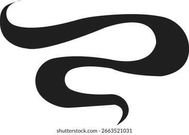 Swoosh Icon Vetor, Curvas de rotação de movimento de velocidade, formas de cauda de onda dinâmica, estilo plano mínimo, pacote gráfico de silhueta monocromática para logotipo, esporte e design abstrato isolado no fundo transparente