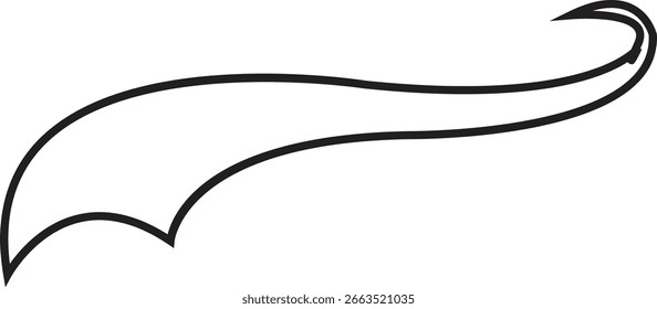 Swoosh Icon Vector, Speed Motion Swirl Curves, Dynamic Wave Tail Shapes, Minimal line Style, Monochrome Silhouette Graphic Bundle for Logo, Sport and Abstract Design isolated on transparent background