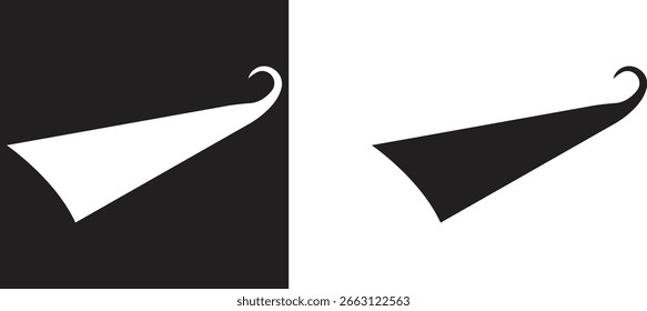 Swoosh ícones conjunto de vetor, coleção e grupo, velocidade movimento giratório curvas, formas de cauda de onda dinâmica, estilo de linha plana mínima, pacote gráfico de silhueta monocromática para logotipo, esporte e design abstrato