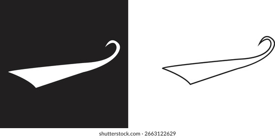 Conjunto de Vectores Swoosh Icons, Colección y grupo, curvas de remolino de movimiento de velocidad, Formas de cola de onda dinámica, estilo de línea plana mínima, Paquete gráfico de silueta monocromática para logotipo, diseño deportivo y Abstractas