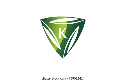 Swoosh Leaf Dynamic Rotation Center Letter K