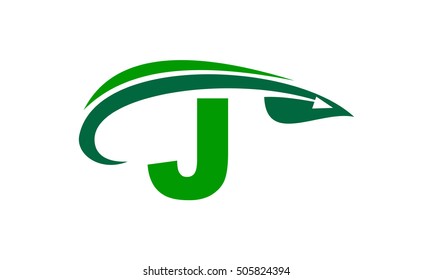 Swoosh Leaf Initial J